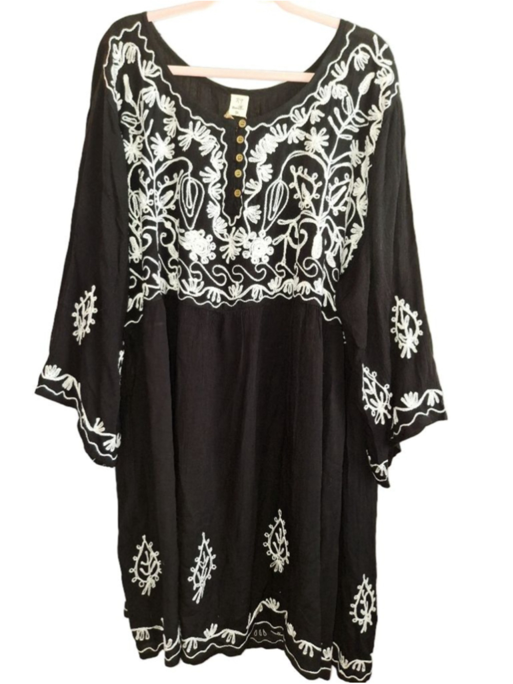 Riviera Sun Black & White Embroidered dress 3X resortcore vacation beach nwt